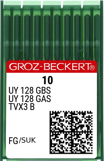 Aiguilles UY 128 GAS FG/SUK Groz-Beckert (x10 aiguilles) = UY128GBS FG/SUK