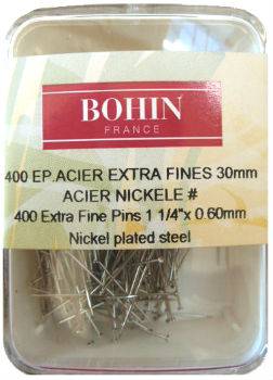 Epingles de couture extra fines 30mm X 0.60mm BOHIN (X400)