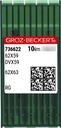 Aiguilles 62x59 RG Groz-Beckert (x10 aiguilles)