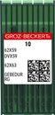 Aiguilles 62x59 RG GEBEDUR Groz-Beckert (x10 aiguilles)