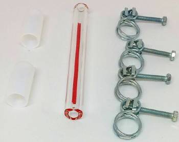 Tube niveau d'eau MINOR (avec joints et colliers)