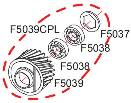 Pignon complet RASOR F5039CPL