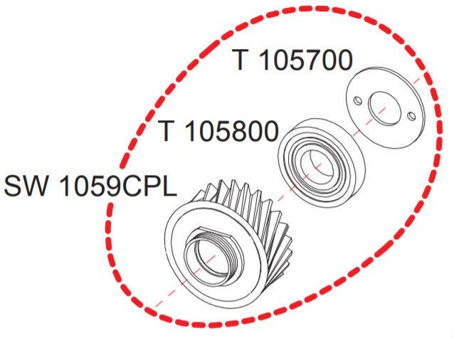 Pignon complet SW100 RASOR SW1059CPL