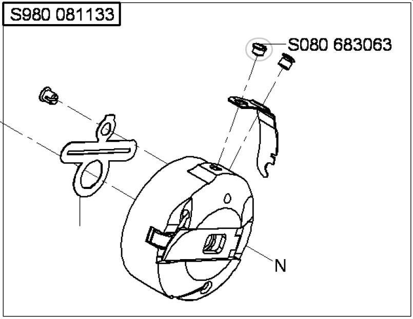 Vis de boitier a canette GLOBAL 1567 / DURKOPP ADLER 524/525/527i réf S080683063