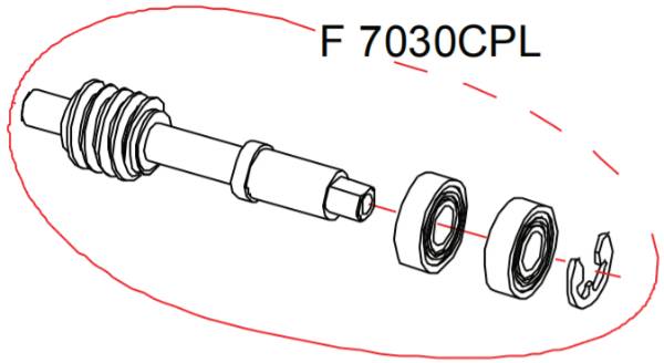 Vis sans fin complète OPTIMA702 RASOR réf F7030CPL