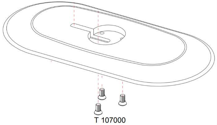 Vis fixation semelle RASOR SW100 - D100 réf T107000
