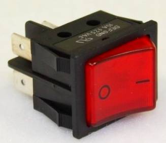 Interrupteur bipolaire rouge 4 cosses
