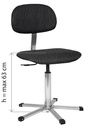 Chaise d'atelier ergonomique en tissu