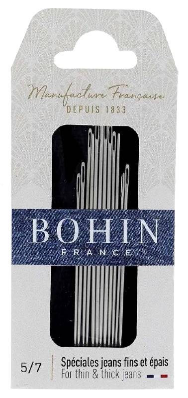 Aiguilles a main spécial jean fin et épais BOHIN
