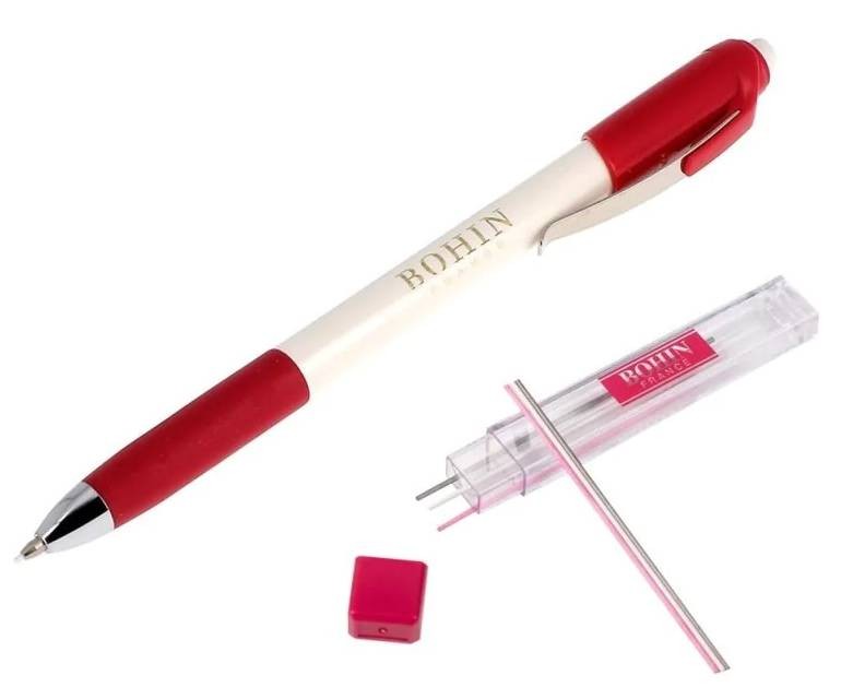 Crayon craie porte mine avec 6 mines de couleur BOHIN
