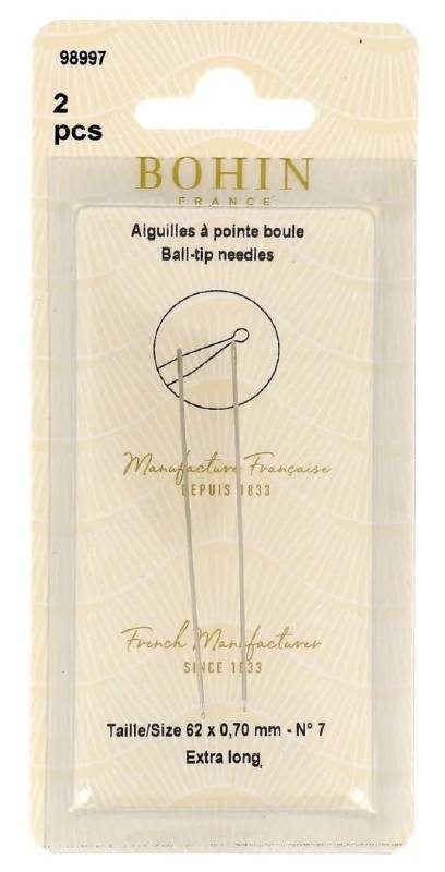 Aiguilles à pointe boule N°5 40x0,70mm BOHIN