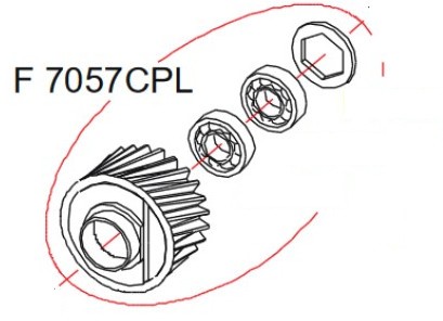 Pignon complet F7057CPL RASOR