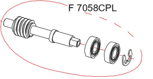 Vis sans fin complète F7058CPL RASOR OPTIMA 703 ET FP702
