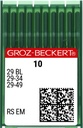 AIGUILLES 29 BL RS EM GROZ BECKERT - 29-49/29-34/LWX6T/LWX2T Groz-Beckert (x10 aiguilles)