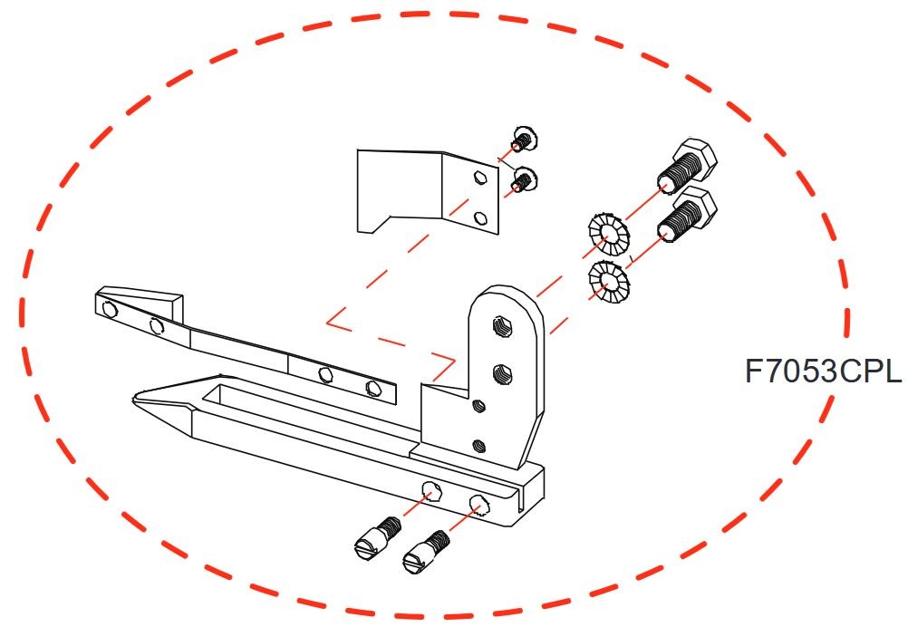 Pied complet RASOR Optima et Speedcut F7053CPL