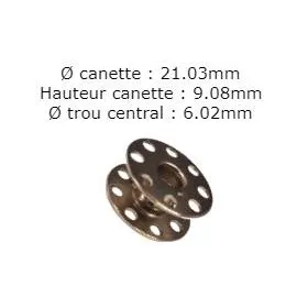 Canette standard a trou standard juki/brother/mitsubishi