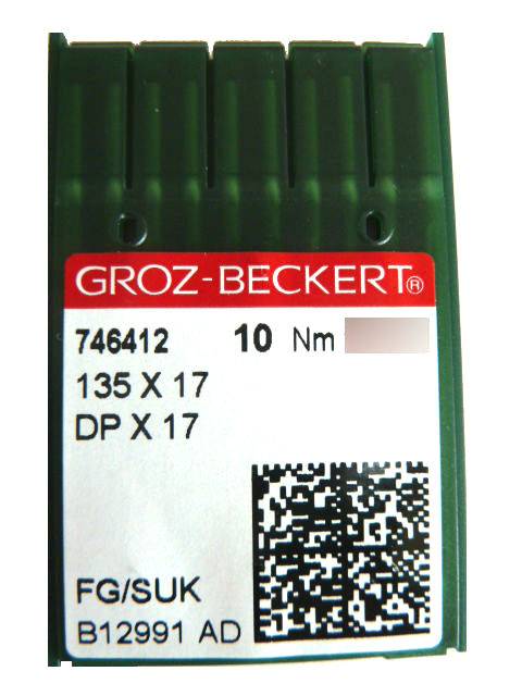 Aiguilles pour machine a coudre industrielle Groz-Beckert 135x17 FG (X10 aiguilles)