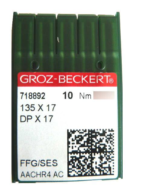 Aiguilles 135X17 FFG / SES Groz-Beckert pour machine a coudre industrielle (X10 aiguilles)