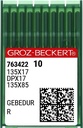 Aiguilles 135x17 R GEBEDUR Groz-Beckert (x10 aiguilles)