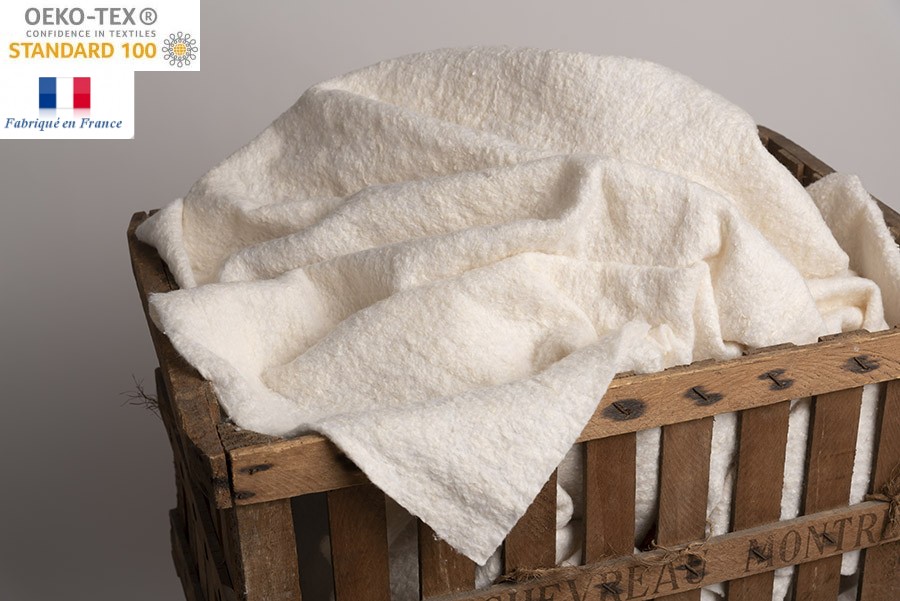 Molleton pur coton sur non tissé (larg : 2.50 m) - Au mètre