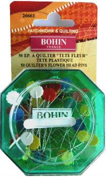 Epingles de couture a quilter "Tête fleur" 50 x 0.60mm BOHIN (x50)