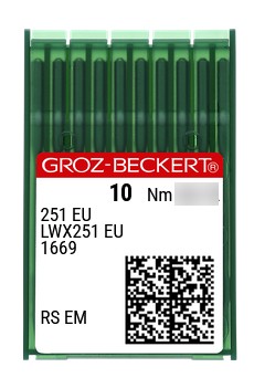 Aiguilles pour machine a coudre industrielle Groz-Beckert 251EU / 1669 (x10 aiguilles)