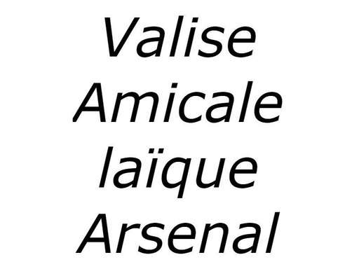 [VALISEALA] Valise amical laïque ARSENAL