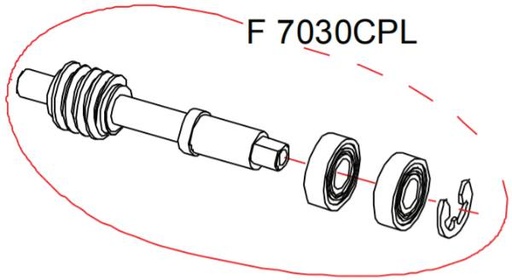 [F7030CPL] Vis sans fin complète OPTIMA702 RASOR réf F7030CPL