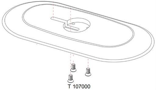 [T107000] Vis fixation semelle RASOR SW100 - D100 réf T107000