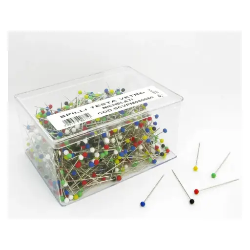 [A1150B19] ÉPINGLE DE COUTURE TÊTE DE VERRE 50x0.80mm (x1000)