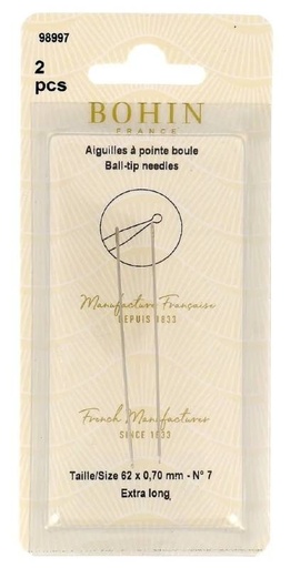 [98995] Aiguilles à pointe boule N°5 40x0,70mm BOHIN
