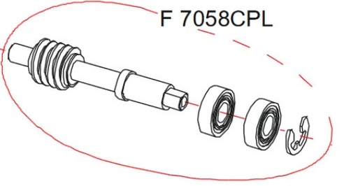 [F7058CPL] Vis sans fin complète F7058CPL RASOR OPTIMA 703 ET FP702