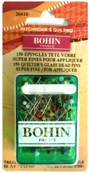 [26616] Epingles de couture tete de verre super fines (20 x 0.55mm) BOHIN