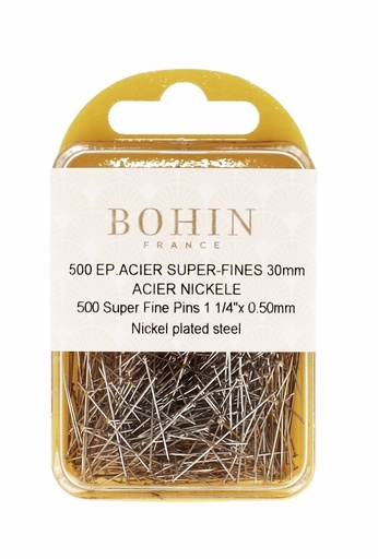 [44912] Epingles de couture couturex super fines 30mm x 0.50mm BOHIN (X500)