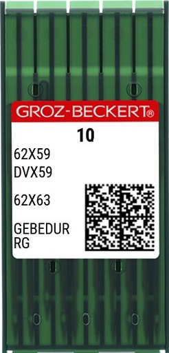 [62x59RG180GEBGB] Aiguilles 62x59 RG GEBEDUR Groz-Beckert (x10 aiguilles)